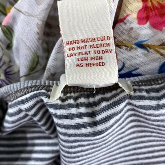 Sundance Top Women's Medium Floral Short Sleeve Mesh Multicolored TP-1963 - Picture 8 of 8